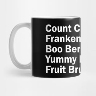 Funny Names x Monster Cereal (Chocula, Frankenberry, BooBerry, Fruit Brute Mug